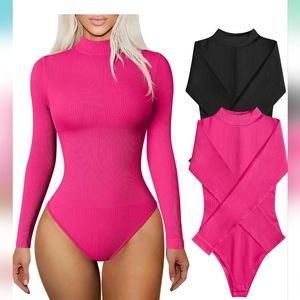 Women sexy ribbed bodysuits (2)